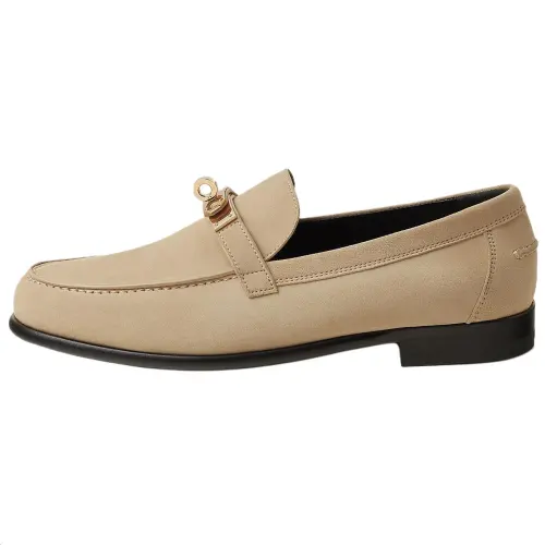 HERMES Destin Loafers 2cm Women's Beige