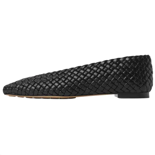 Bottega Veneta Sofia Lambskin Casual Shoes Women's Black