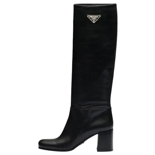 PRADA Knee high Boots 7cm Women's Black