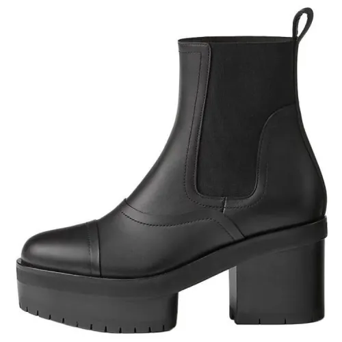 HERMES Isee Chelsea Boots 4.5cm Women's Black