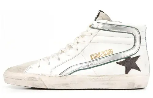 Golden Goose Slide Stylish Skateboarding Shoes Men's White