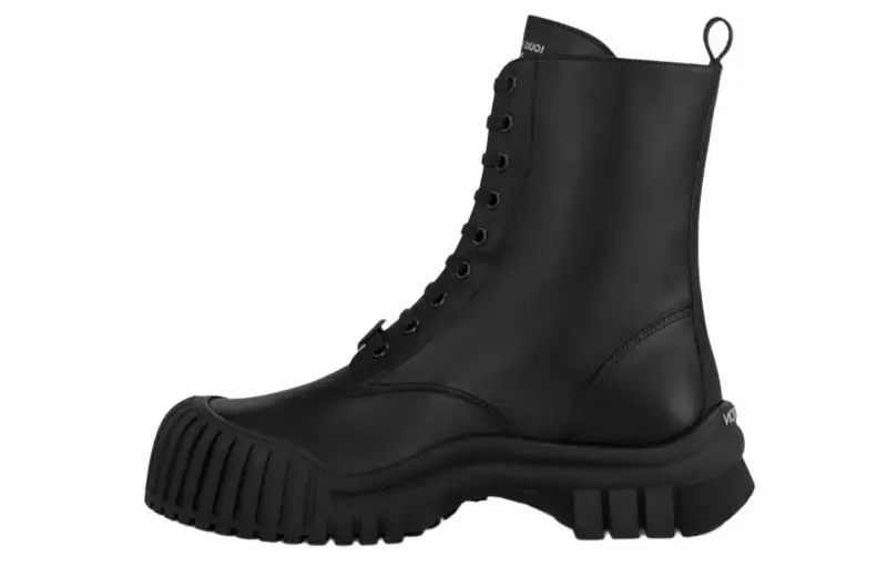 LOUIS VUITTON Ruby Flat Ranger Boots 'Black Plain' Women's