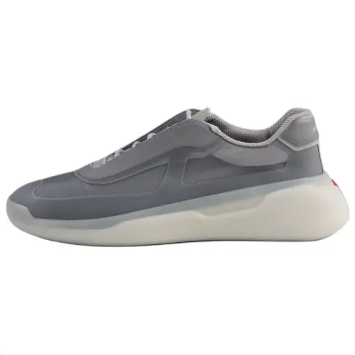 PRADA America's Cup Re Nylon Leather Low top Casual Shoes Men's Gray