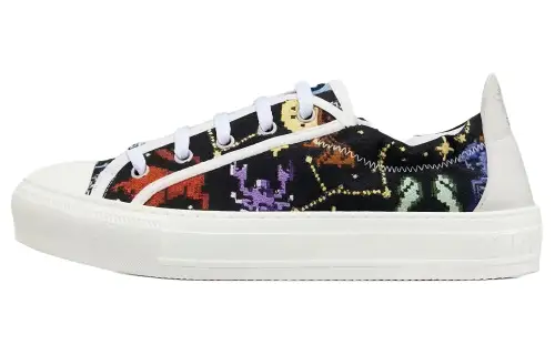 DIOR Walk'n'Dior Platform Shoes Low top Stylish Skateboarding Shoes Women's Black