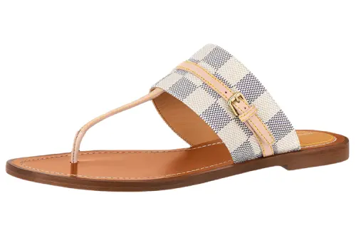 LOUIS VUITTON Palma Comfortable Flip Flops Women's Brown
