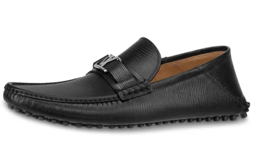LOUIS VUITTON Hockenheim Gommino Loafers Women's Black
