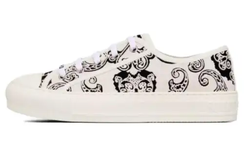 DIOR Walk'n'Dior Platform Shoes Low top Stylish Skateboarding Shoes Women's Black White