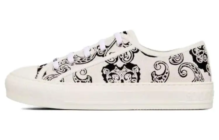 DIOR Walk'n'Dior Platform Shoes Low top Stylish Skateboarding Shoes Women's Black White