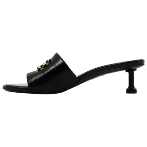 Balenciaga Bb Plaque Open Toe Sandals Women's