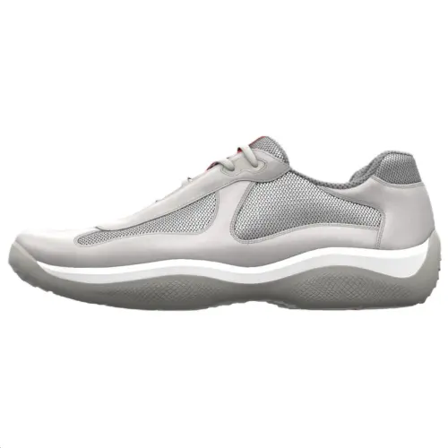 PRADA America's Cup Leather Low top Casual Shoes 3.5cm Unisex Gray