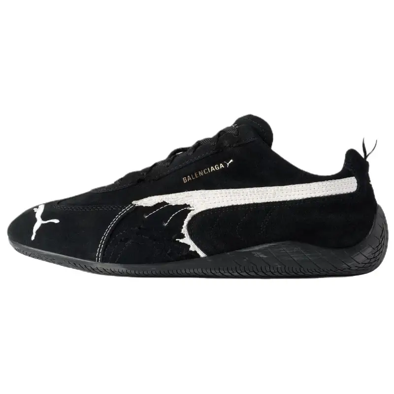 PUMA x Balenciaga Speedcat Collection Thin Sole Shoes, German Army Trainers, Racing Shoes Cow Leather Low top