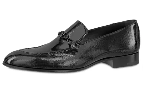 LOUIS VUITTON Club Patent Leather, Leather Casual Shoes Men's Black