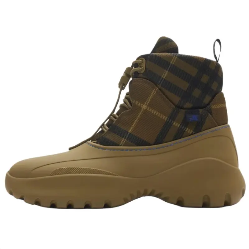 Burberry Check Scoot Trek Short Outdoor Boots Men's Brown