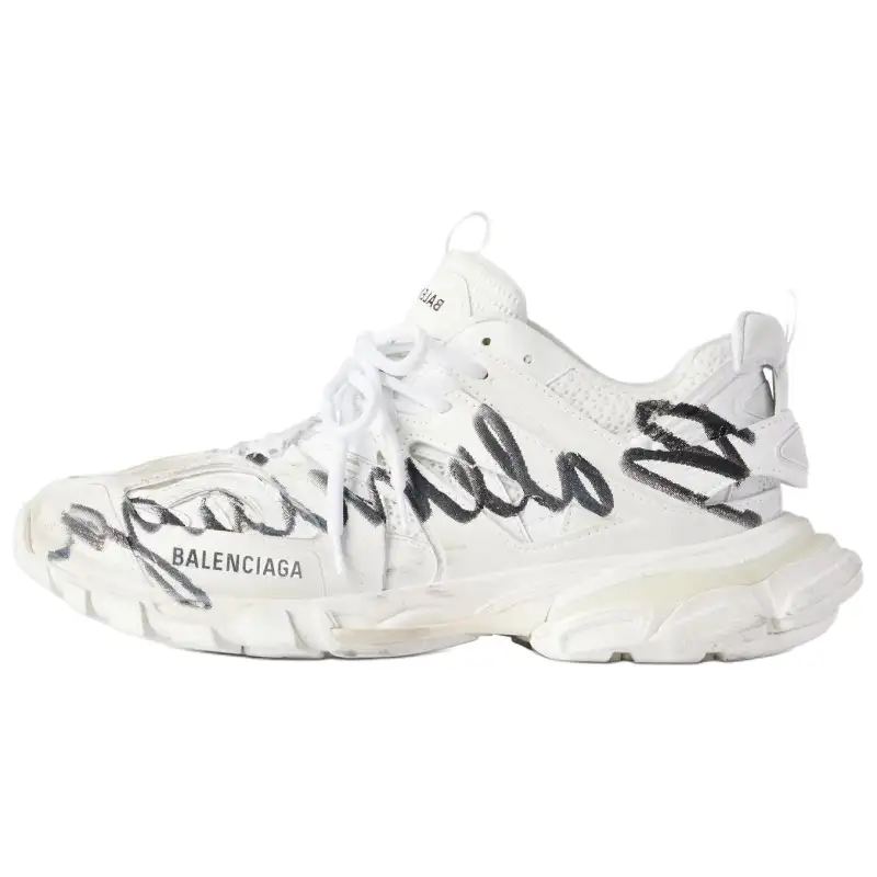 Balenciaga Track Signature Lace Up Sneakers