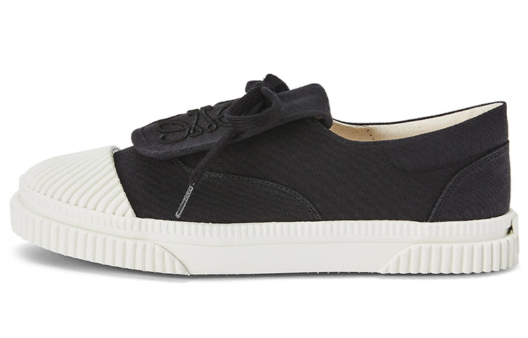 LOEWE Anagram Abrasion Resistant Lightweight Low top Canvas Shoes 2cm Women's Black