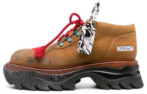 OFF WHITE Ankle Boots Men's Brown
