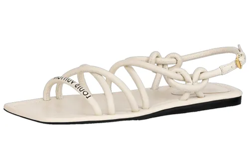 LOUIS VUITTON Nova One Strap Sandals Women's White
