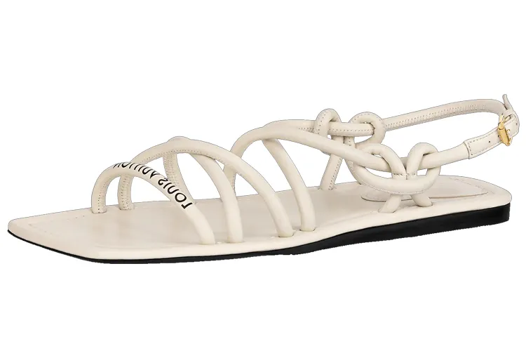 LOUIS VUITTON Nova One Strap Sandals Women's White