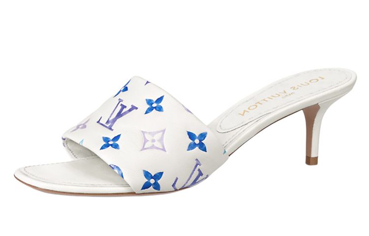LOUIS VUITTON Revival Slide Slippers Women's White