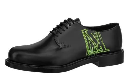 LOUIS VUITTON Voltaire Derby Shoes 'Black Green'