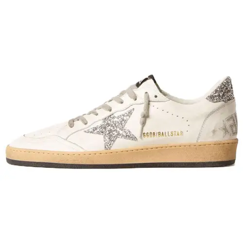 Golden Goose Ball Star Leather Low top Skateboard Shoes Women's White