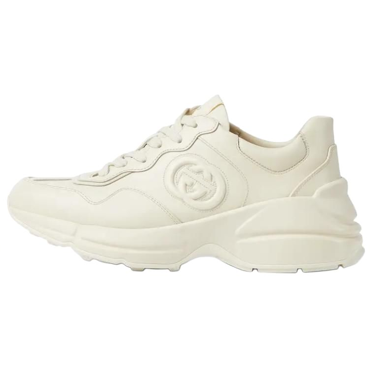 GUCCI Rhyton Leather Low top Casual Shoes Women's White