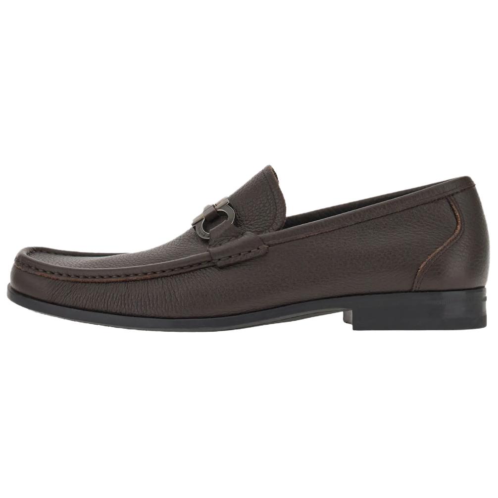 FERRAGAMO Gancini Loafers Men's Dark Brown