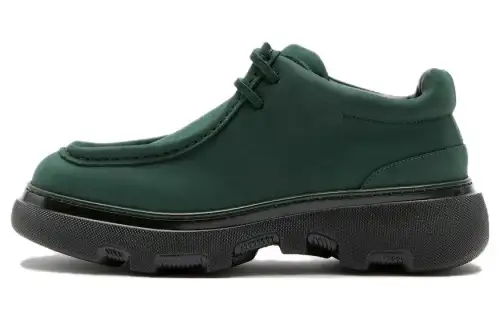 Burberry CREEPER Leather Low top Casual Shoes Women's Vine Color