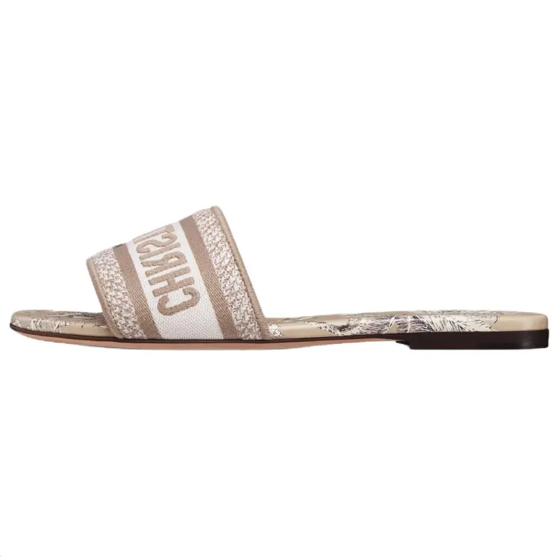 DIOR Dioriviera Slide Slippers Women's Beige