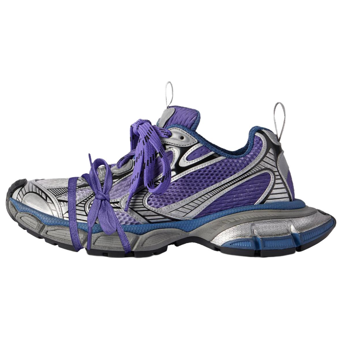 Balenciaga 3XL Gradient Low top Casual Shoes Women's Purple Gray