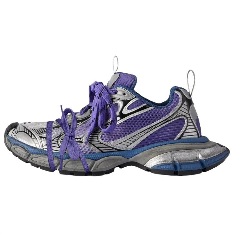 Balenciaga 3XL Gradient Low top Casual Shoes Women's Purple Gray