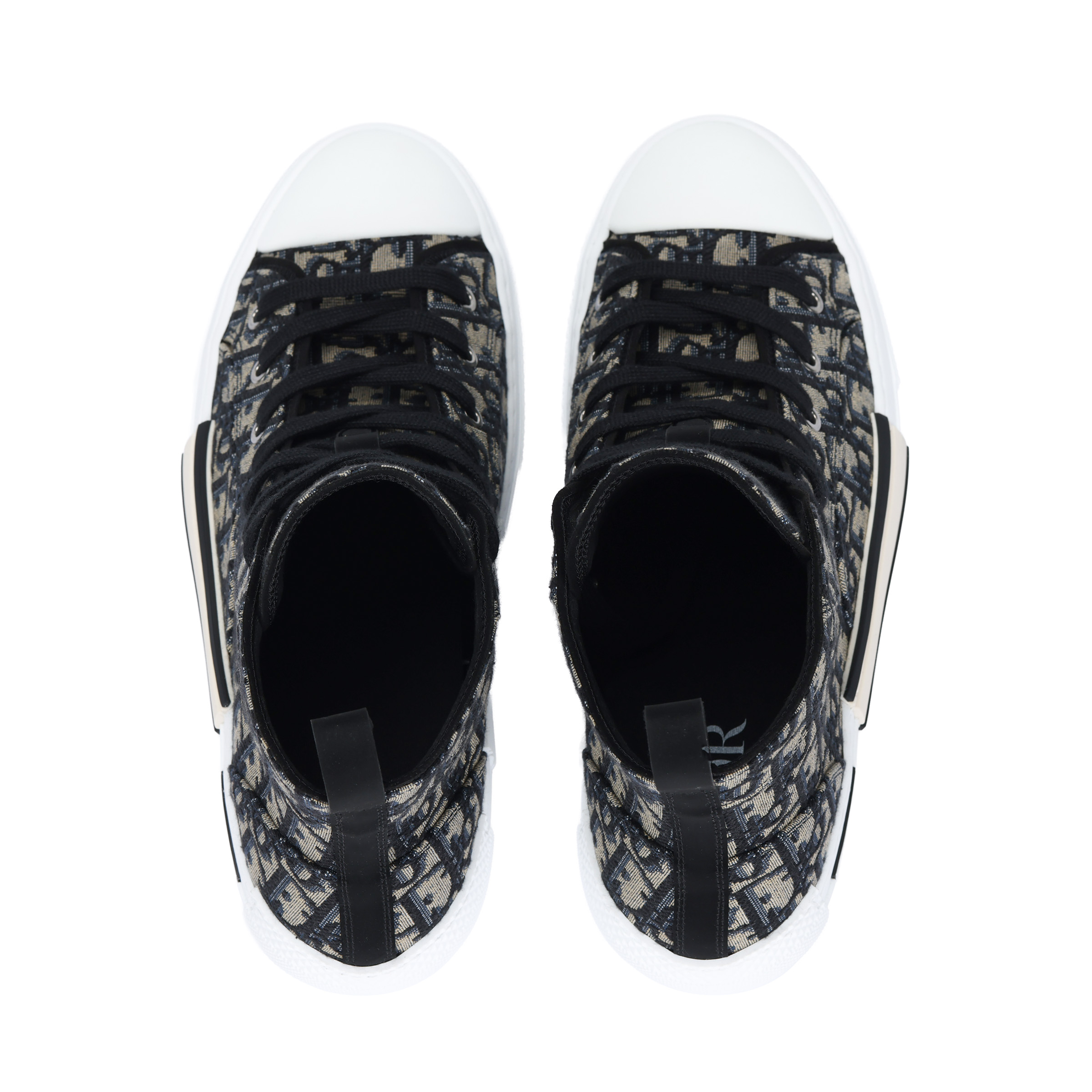 DIOR B23 High top Skateboard Shoes Men's Beige Black