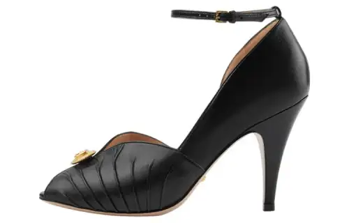 GUCCI Logo-plaque 95mm Leather Sandals