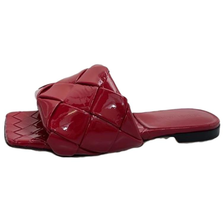 Bottega Veneta Lido Slide Slippers Women's Red