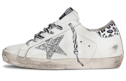 Golden Goose Super Star Skateboard Shoes Women's Low Top White Silver