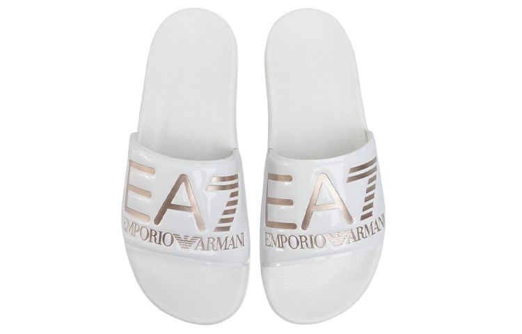 EMPORIO ARMANI EA7 Quiet Slide Slippers Unisex White