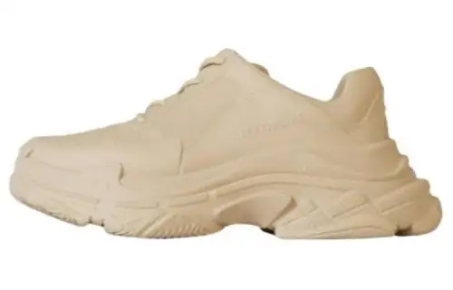 Balenciaga Triple S Leather Low top Casual Shoes Men's Brown