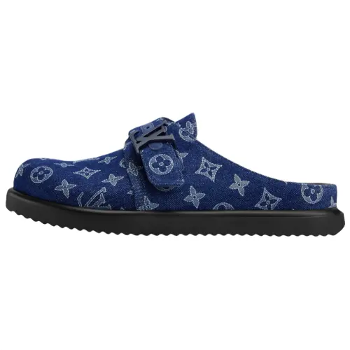 LOUIS VUITTON Easy Closed Toe Slippers Men's Blue