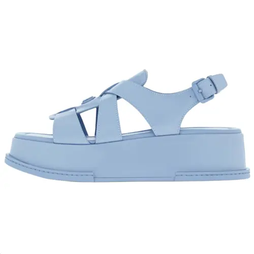 LOUIS VUITTON One Strap Sandals 3.5cm Women's Blue