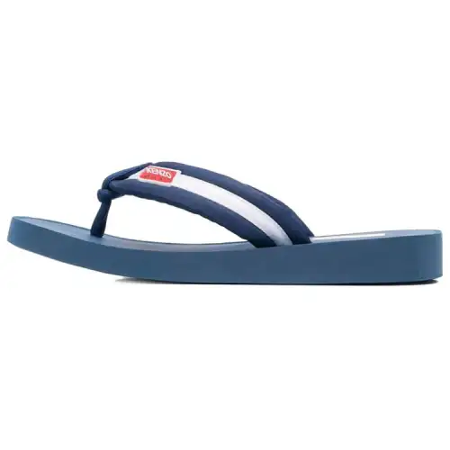 KENZO Logo-patch Striped Flip Flops