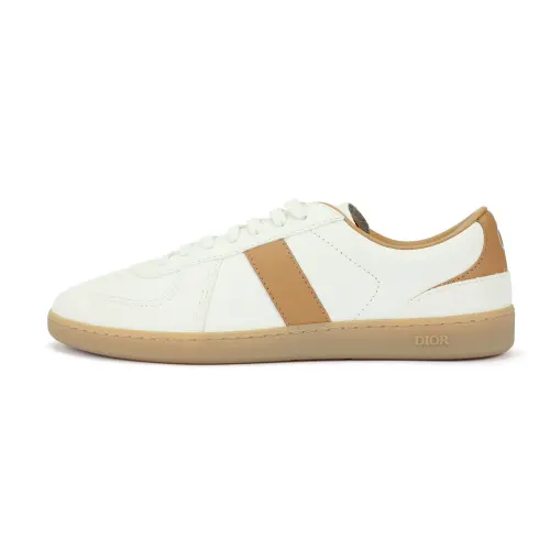 DIOR B01 Cow Leather Low top Skateboard Shoes Men's White