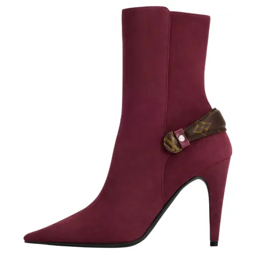 LOUIS VUITTON Legacy Ankle Boots 10cm Women's Fuchsia