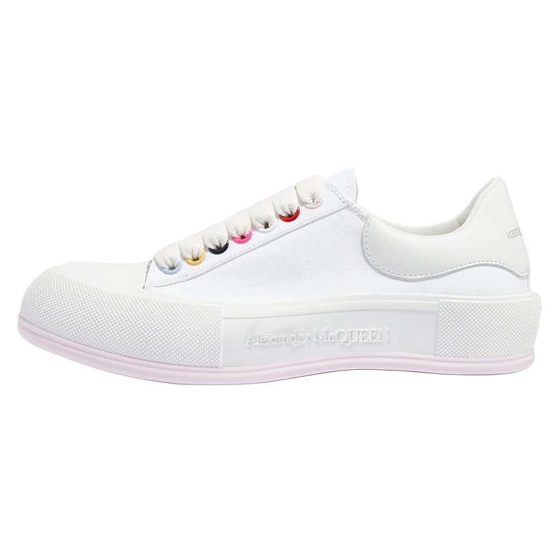 Женские кеды Alexander McQueen Deck Plimsoll (белые)