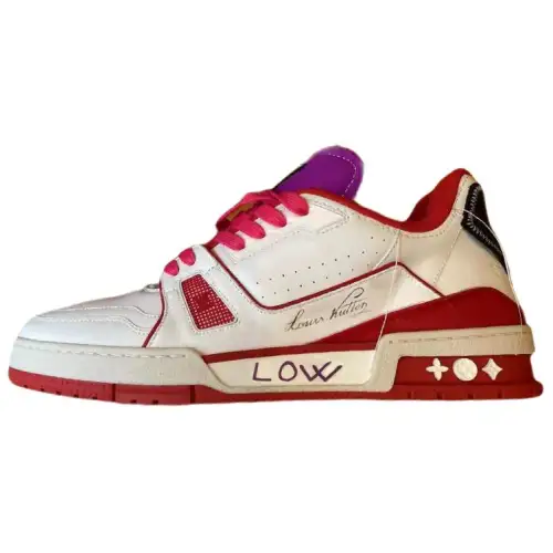 LOUIS VUITTON Trainer Upcycling Sneakers 'White Red Purple For Sydney'
