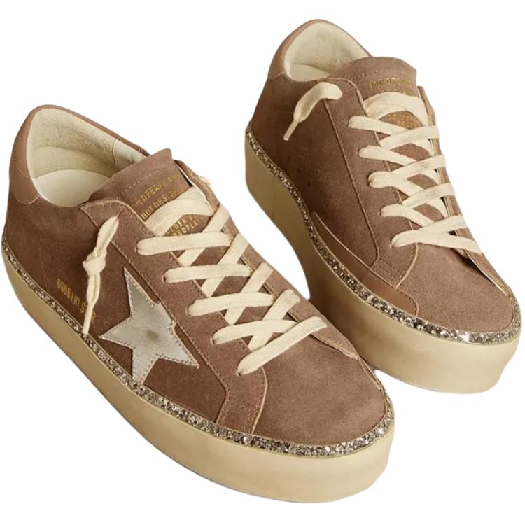 Женские кеды Golden Goose Hi Star (коричневые) — фото 4