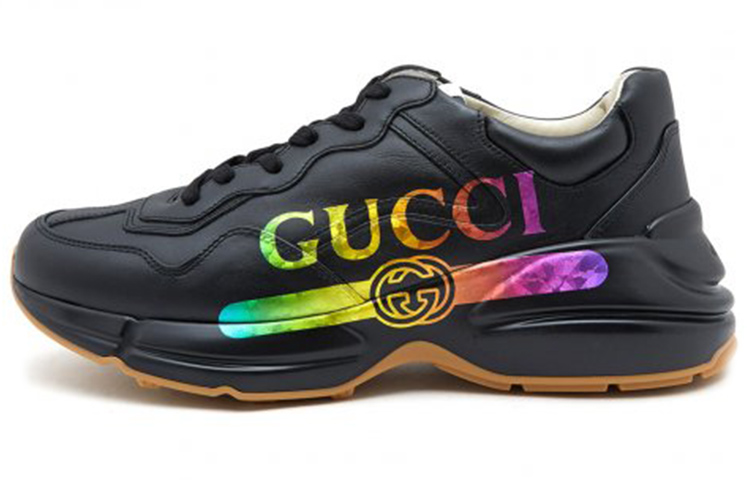 Мужские кроссовки Gucci Rhyton (черные)