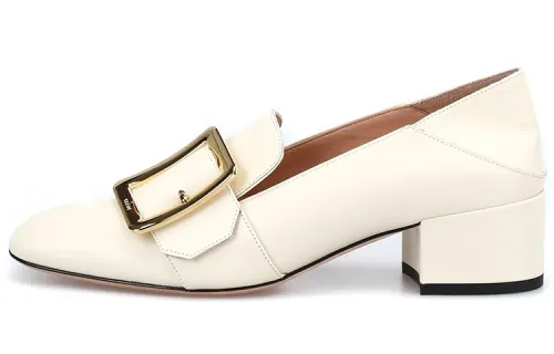 BALLY Chunky Heel High Heels 4cm Women's White