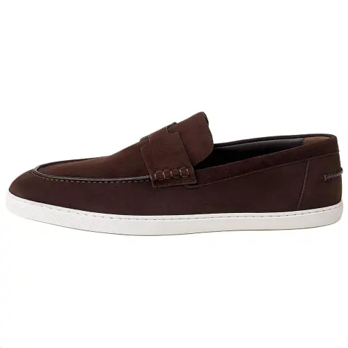 HERMES Mocassini Loafers Men's Burgundy
