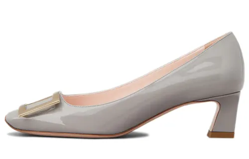 Roger Vivier Trompette Single Layer Spool Heel High Heels 4.5cm Women's Gray