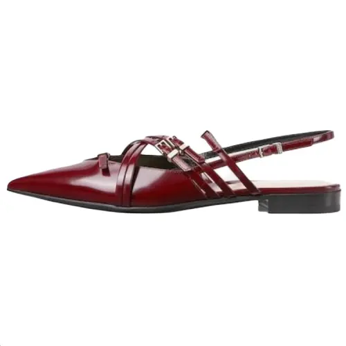 GUCCI Leather Casual Shoes Women's Red